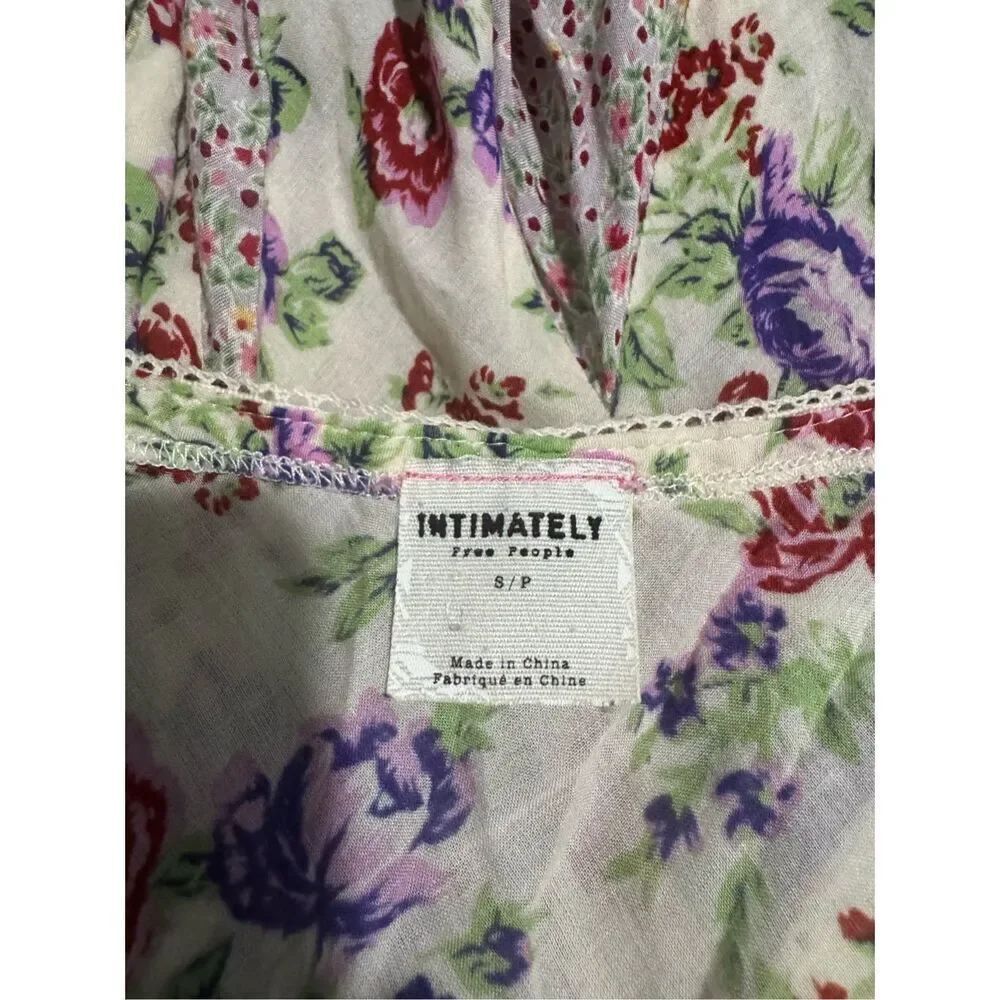Free People intimately flower patch pattern lace fairy core dress SP - Picture 2 of 10